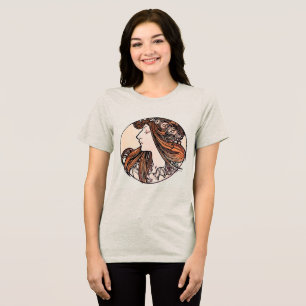 Vintage Art Nouveau Elegance – Alphonse Mucha Tri-Blend Shirt