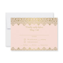 Vintage Art Nouveau Elegant Blush Pink and Gold