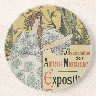 Vintage Art Nouveau, Exposition des Beaux Arts Coaster