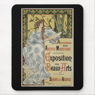 Vintage Art Nouveau, Exposition des Beaux Arts Mouse Mat