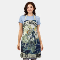 Vintage Art Nouveau Fairies, Bicycle Pierrot Moon