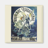 Vintage Art Nouveau Fairies, Bicycle Pierrot Moon