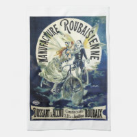 Vintage Art Nouveau Fairies, Bicycle Pierrot Moon