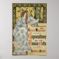 Vintage art nouveau fine arts expo