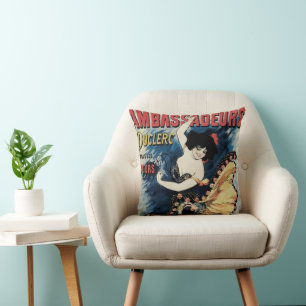 Vintage Art Nouveau Flamenco Dancer, Ambassadeurs Cushion