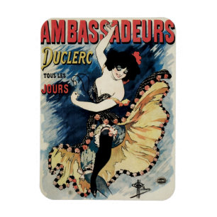 Vintage Art Nouveau Flamenco Dancer, Ambassadeurs Magnet