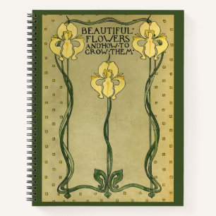 Vintage Art Nouveau Floral Design Notebook