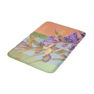 Vintage Art Nouveau Floral Garden Bath Mat