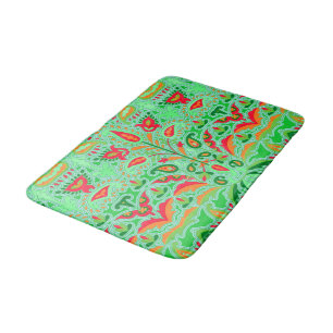 Vintage Art Nouveau Floral Garden Bath Mat