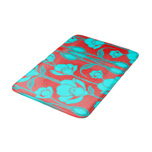 Vintage Art Nouveau Floral Garden Bath Mat