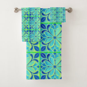 Vintage: Art Nouveau Floral Garden Bath Towel Set