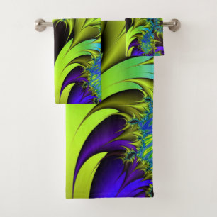 Vintage Art Nouveau Floral Garden Bath Towel Set