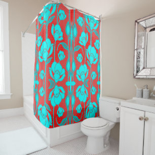 Vintage Art Nouveau Floral Garden  Shower Curtain