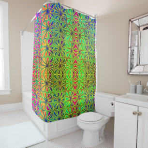 Vintage Art Nouveau Floral Garden Shower Curtain