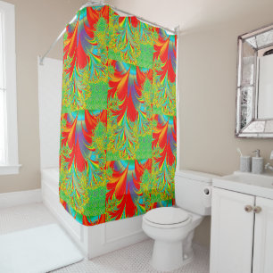 Vintage Art Nouveau Floral Garden Shower Curtain