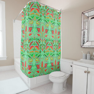 Vintage: Art Nouveau Floral Garden Shower Curtain