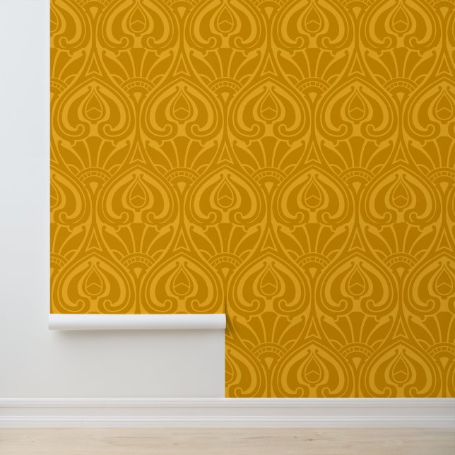 Vintage Art Nouveau Floral Pattern Wallpaper (Application)