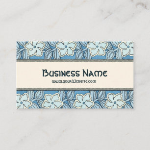 Vintage Art Nouveau Floral Periwinkle Flowers Business Card