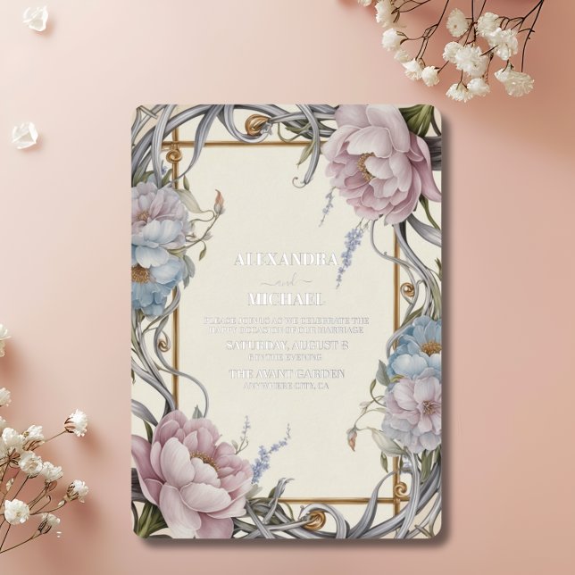 Vintage Art Nouveau Floral Purple Wedding (Creator Uploaded)