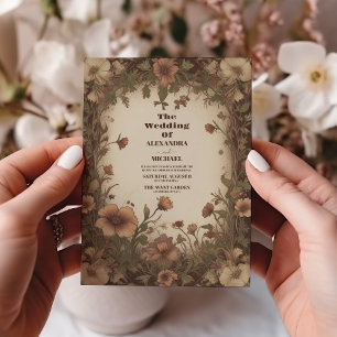 Vintage Art Nouveau Floral Wedding Invitation
