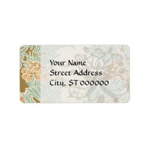 vintage art nouveau flower bunches label
