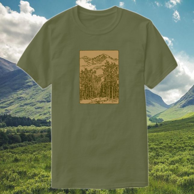 Vintage Art Nouveau Forest Landscape  T-Shirt (Creator Uploaded)