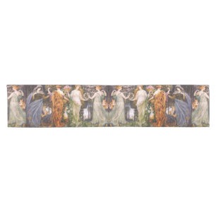 Vintage Art Nouveau Four Seasons by Walter Crane Short Table Runner