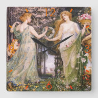 Vintage Art Nouveau Four Seasons by Walter Crane