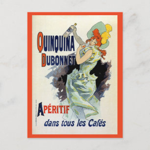 Vintage Art nouveau French apéritif ad Postcard
