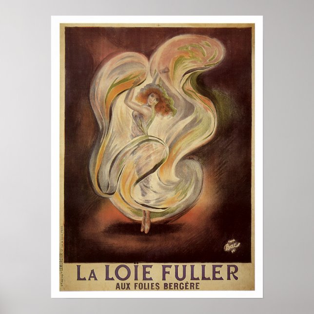 Vintage art nouveau French dance ad Poster (Front)
