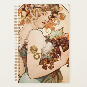 Vintage Art Nouveau Fruit by Alphonse Mucha Planner