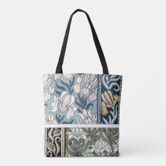 Vintage Art Nouveau, Garden Iris Flowers Tote Bag