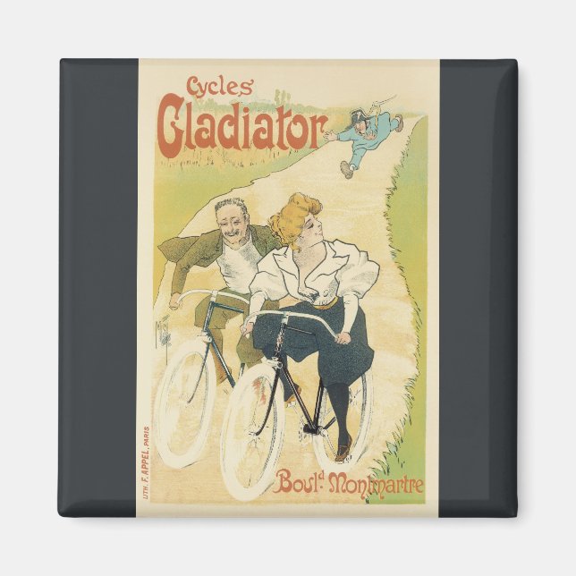 Vintage Art Nouveau, Gladiator Cycles Bicycles  Magnet (Front)
