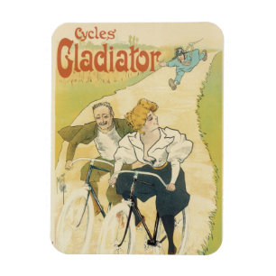 Vintage Art Nouveau, Gladiator Cycles Bicycles Magnet
