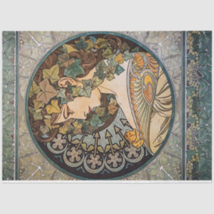 Vintage Art Nouveau Goddess of Nature by Mucha Tissue Paper