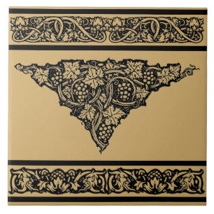 Vintage Art Nouveau Grapevine Tile