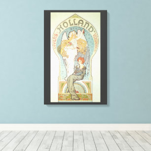 Vintage Art Nouveau, Holland Levensverzekering Canvas Print
