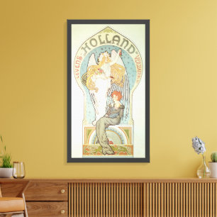 Vintage Art Nouveau, Holland Levensverzekering Canvas Print