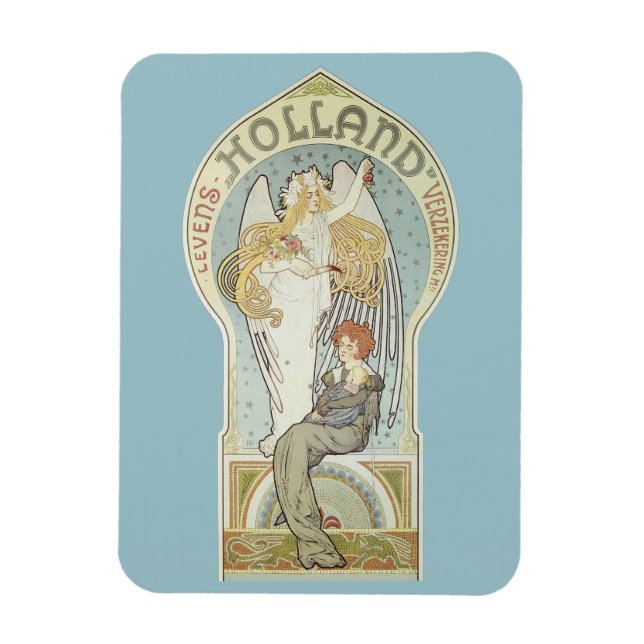 Vintage Art Nouveau, Holland Levensverzekering Magnet (Vertical)
