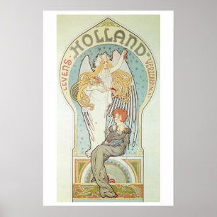 Vintage Art Nouveau, Holland Levensverzekering Poster