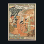 Vintage Art Nouveau illustration Christmas card<br><div class="desc">Vintage Christmas postcard art nouveau.</div>