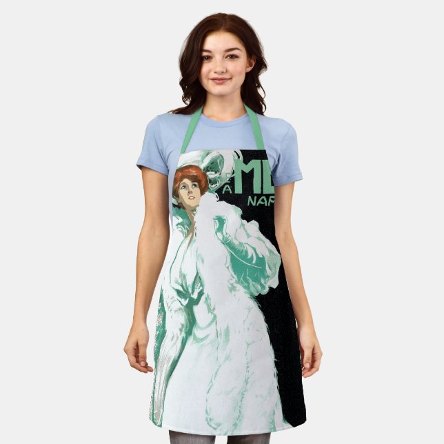 Vintage Art Nouveau, Italian Fashion, Fancy Women Apron (Worn)