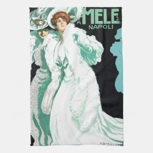 Vintage Art Nouveau, Italian Fashion, Fancy Women Tea Towel