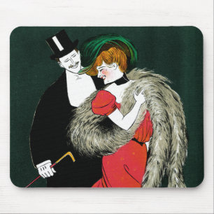 Vintage Art Nouveau, Italian Fashion Love Romance Mouse Mat