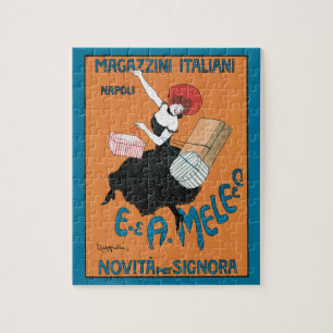 Vintage Art Nouveau, Italian Women Fashion Jigsaw Puzzle