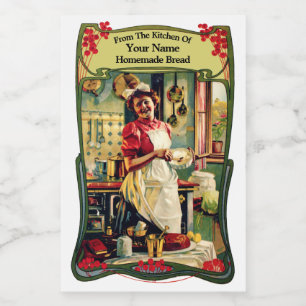 Vintage Art Nouveau Kitchen Template Food Label