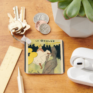 Vintage Art Nouveau, La Goulue by Toulouse Lautrec Key Ring