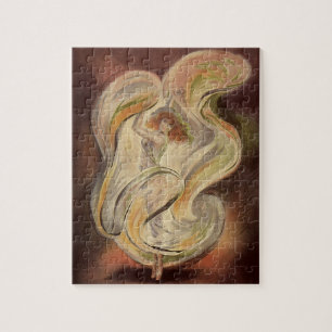 Vintage Art Nouveau, La Loie Fuller Modern Dancer Jigsaw Puzzle