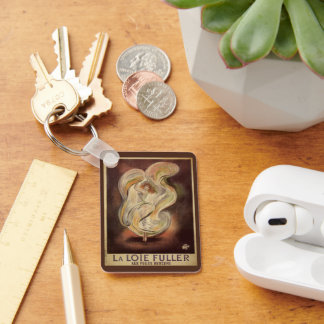 Vintage Art Nouveau, La Loie Fuller Modern Dancer Key Ring