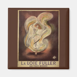 Vintage Art Nouveau, La Loie Fuller Modern Dancer Magnet
